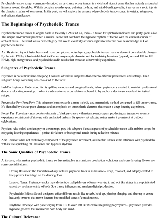 Exploring the Planetary Realms: A Deep Dive into Psychedelic Trance Music