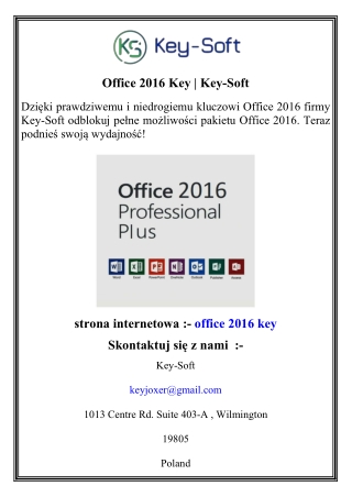 Office 2016 Key   Key-Soft