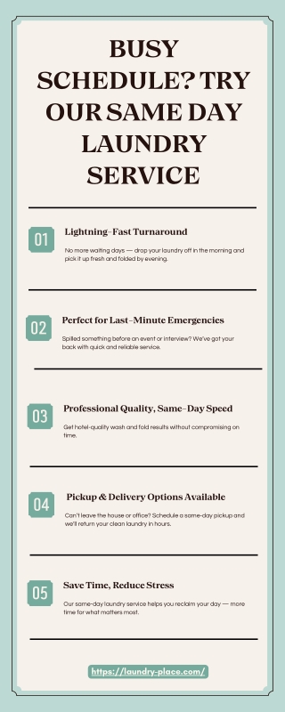 Busy Schedule? Try Our Same Day Laundry Service