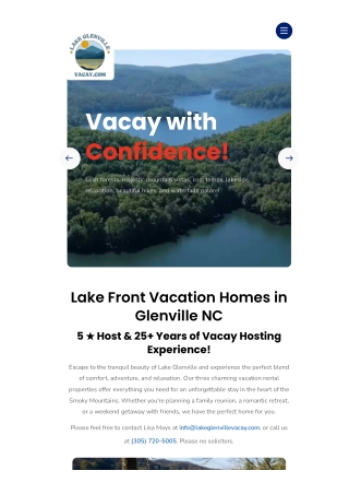 Discover the Charm of Lake Front Vacation Homes in Glenville NC