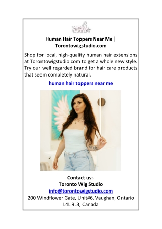Human Hair Toppers Near Me Torontowigstudio.com