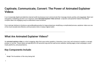 animated explainer videos
