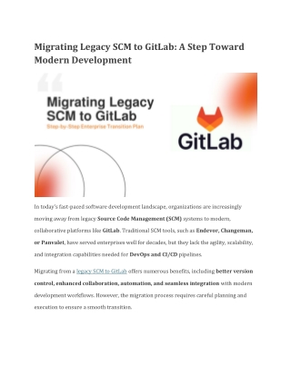 Migrating Legacy SCM to GitLab