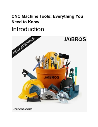 CNC Machine Tools: Everything You Need to Know