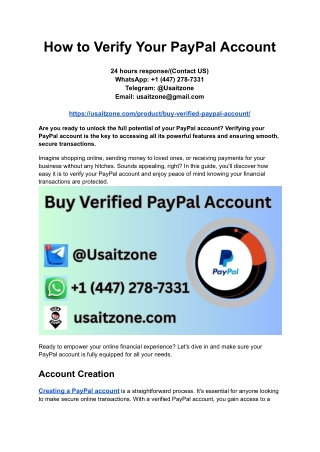 How to Verify Your PayPal Account