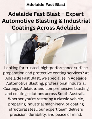 Professional Adelaide Automotive Blasting & BI Carb Soda Services