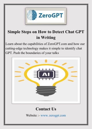 Simple Steps on How to Detect Chat GPT in Writing