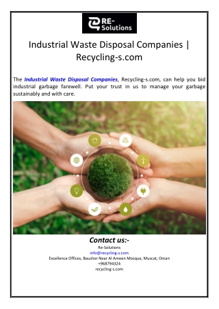 Industrial Waste Disposal Companies | Recycling-s.com