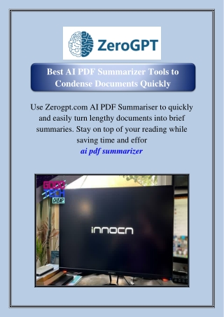 Best AI PDF Summarizer Tools to Condense Documents Quickly