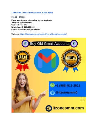 7 Best Sites To Buy Gmail Accounts (PVA & Aged)