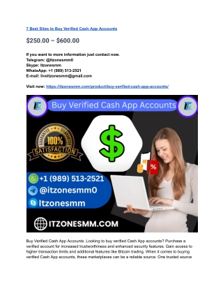 7 Best Sites to Buy Verified Cash App Accounts