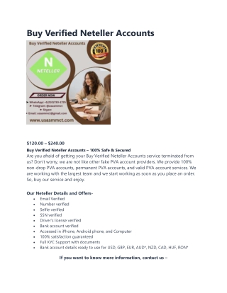 Buy Verified Neteller Accounts
