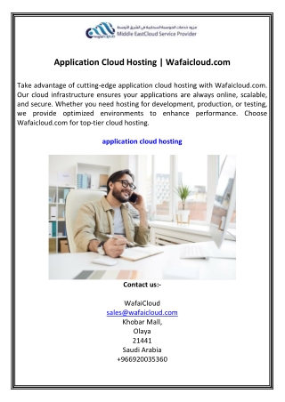 Application Cloud Hosting  Wafaicloud.com