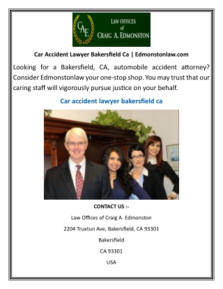 Car Accident Lawyer Bakersfield Ca | Edmonstonlaw.com
