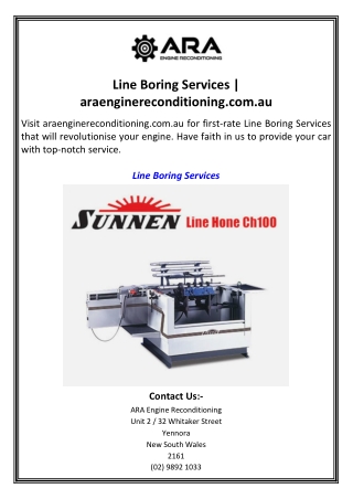 Line Boring Services  araenginereconditioning.com.au