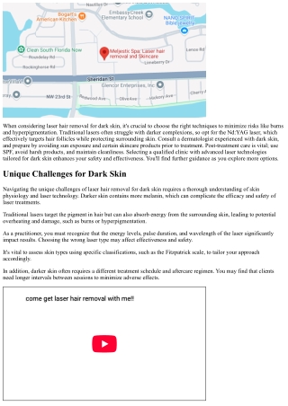 Dark Skin Laser Hair Removal Techniques