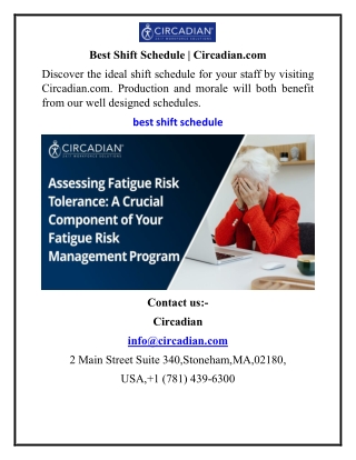 Best Shift Schedule  Circadian.com