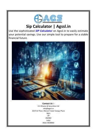 Sip Calculator Agssl.in