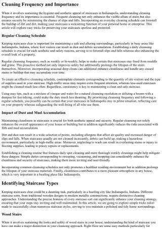 Simple Tips For Cleaning Staircases In Indianapolis, Indiana