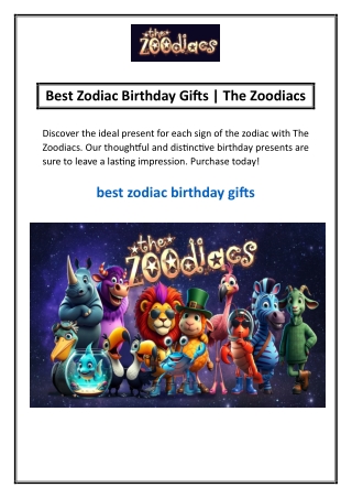 Best Zodiac Birthday Gifts | The Zoodiacs