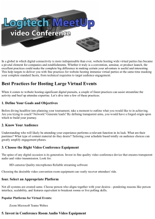 Best Practices for Managing Large Online Events