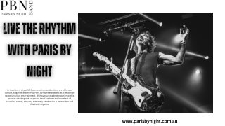 Live the Rhythm with Paris By Night