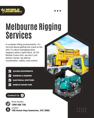 Melbourne Rigging Services That Set the Standard