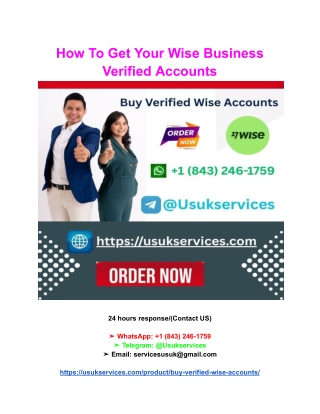 How To Get Your Wise Business Verified Accounts