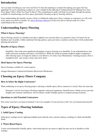 ”Getting Started On Making Over Your Floor Space? Here’s What You Need To Know!