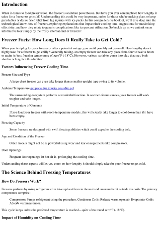 Freezer Facts: How Long Does It Really Take to Get Cold?