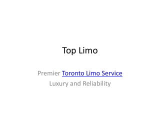 Toronto limo service | Luxury Limo Service in Toronto