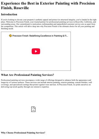 Experience the Best in Exterior Painting with Precision Finish, Roseville