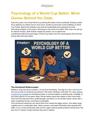 Psychology of a World Cup Bettor_ Mind Games Behind the Odd