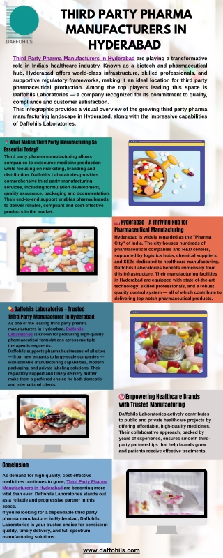 Third Party Pharma Manufacturers in Hyderabad