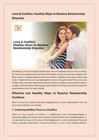 Every strong relationship faces conflict — it’s how you handle it that counts.