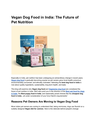 Vegan Dog Food in India_ The Future of Pet Nutrition