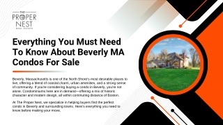 Everything You Must Need To Know About Beverly MA Condos For Sale