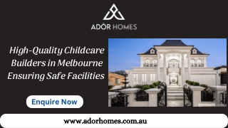 High-Quality Childcare Builders in Melbourne Ensuring Safe Facilities