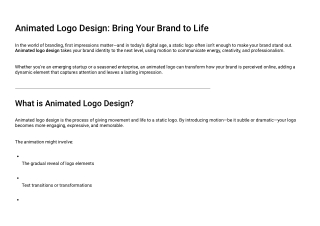 animated logo design