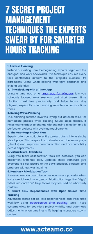 7 Secret Project Management Techniques the Experts Swear By for Smarter Hours Tracking