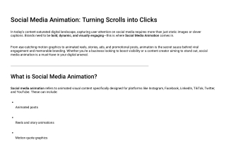 Social media animation