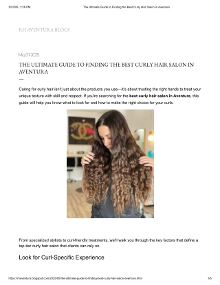 The Ultimate Guide to Finding the Best Curly Hair Salon in Aventura