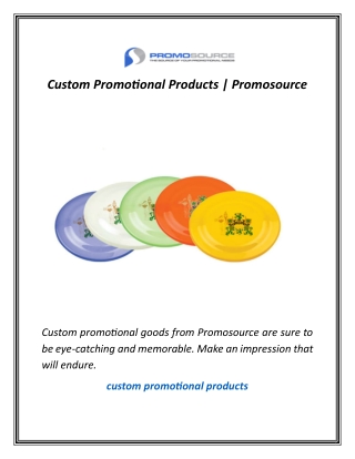 Custom Promotional Products | Promosource