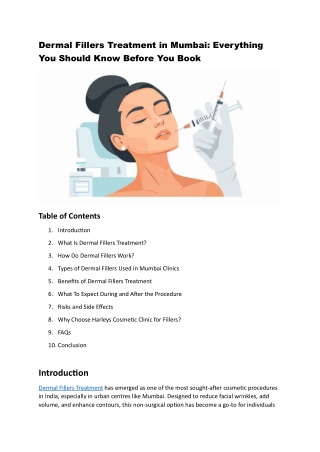 Dermal Fillers Treatment in Mumbai