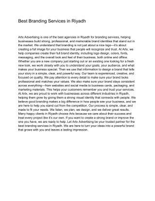 Best Branding Services in Riyadh