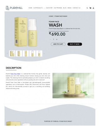 Sulphate Free Foam Face Wash Ideal for Sensitive and Acne-Prone Skin