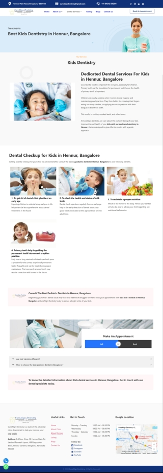 Best Kids Dentistry In Hennur, Bangalore