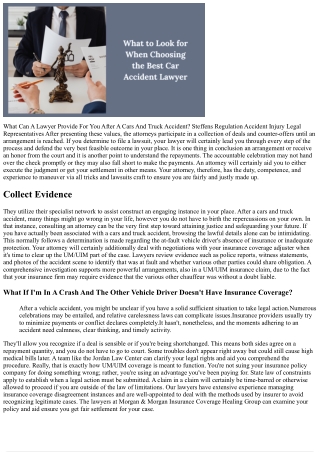 What Can An Attorney Provide For You After A Cars And Truck Crash? The Rothenber