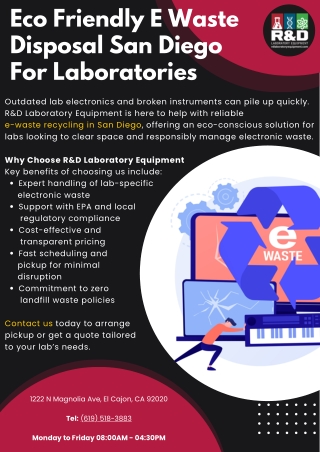 Eco Friendly E Waste Disposal San Diego For Laboratories