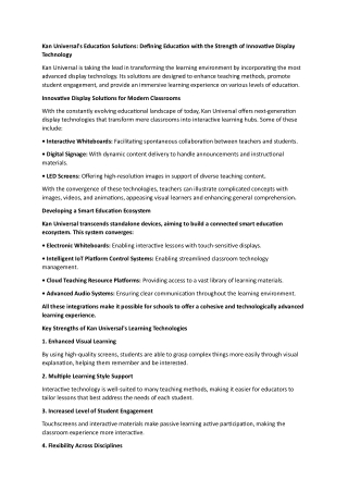 Kan Universal education